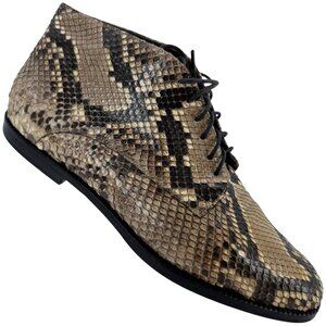Carel Paris Italy Exotic Snakeskin Leather Ankle Chukka Boots Womens 6.5 Booties